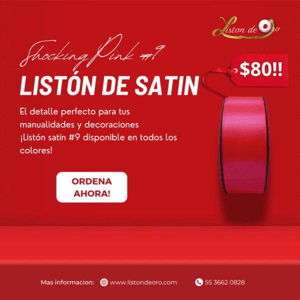 Listón satinado cinta decoración